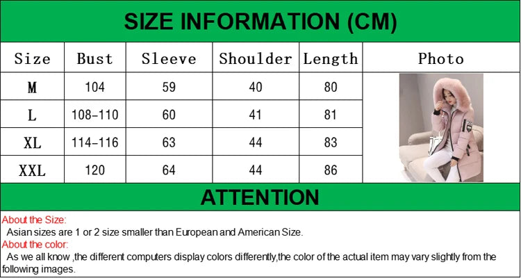 Parka da donna con cappuccio in pelliccia calda invernale Moda comode tasche con cerniera Design Giacca lunga Cappotti femminili sottili ed spessi eleganti