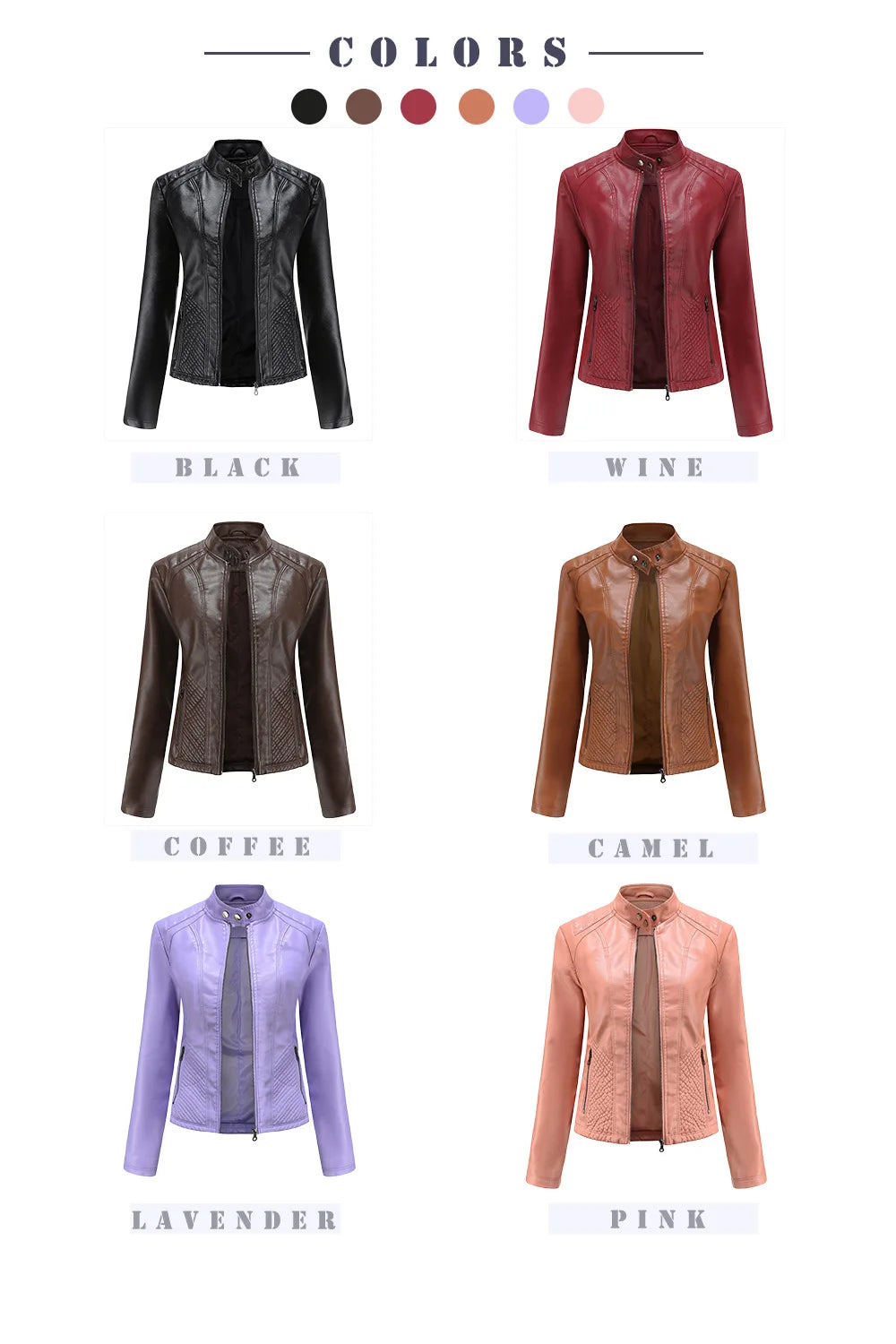 Giacca in pelle da donna nuova primavera autunno giacche da donna moto di grandi dimensioni colletto alla coreana giacca in pelle PU capispalla femminile 3XL