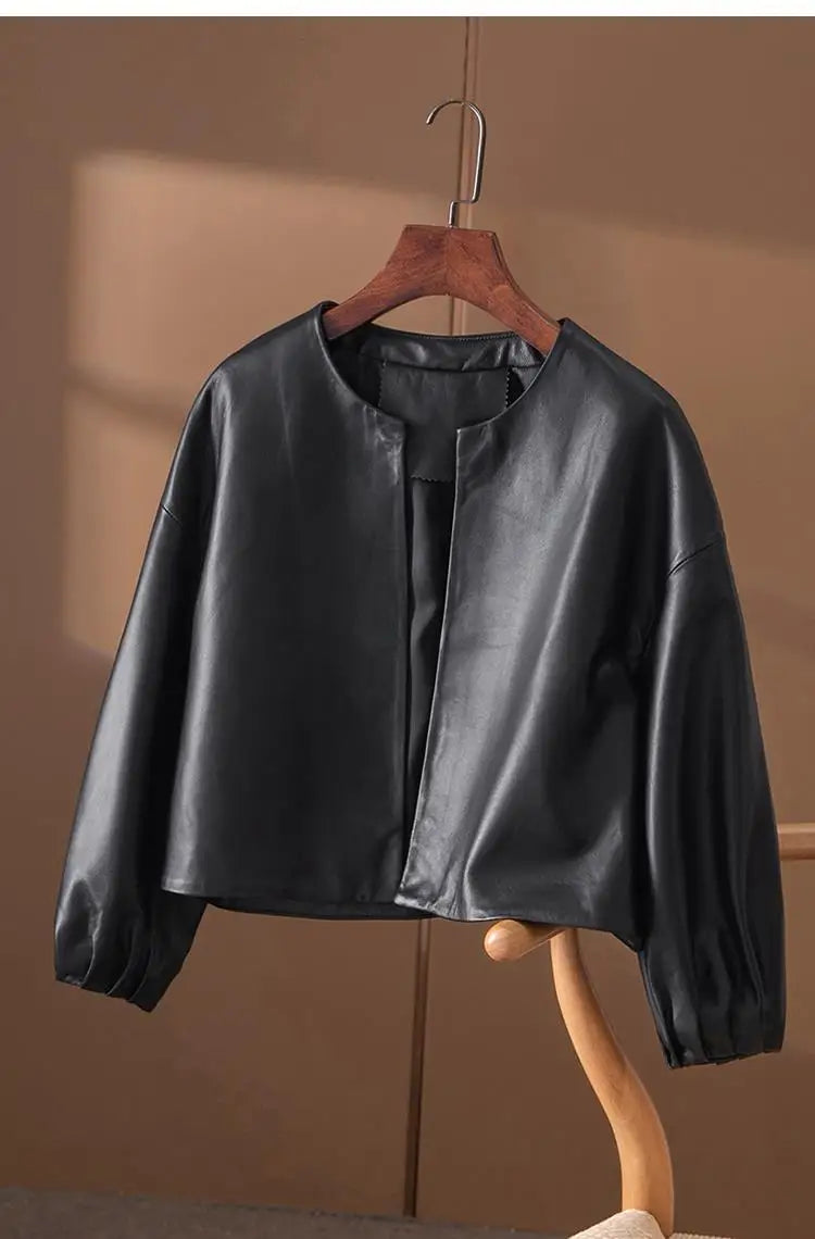 Giacche in pelle PU di alta qualità donna primavera autunno corto cappotto semplice giacca da donna femminile Femme