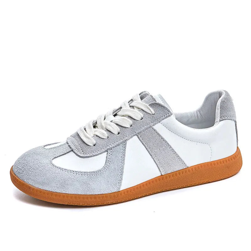 Dechun scarpe da donna in pelle retrò piccole scarpe bianche versatili nuovo tempo libero