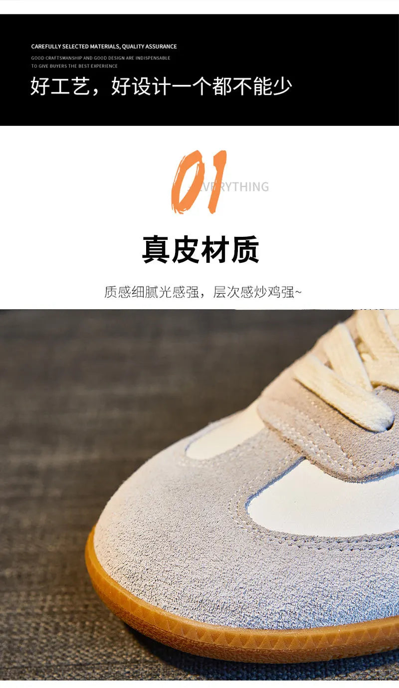 Dechun scarpe da donna in pelle retrò piccole scarpe bianche versatili nuovo tempo libero