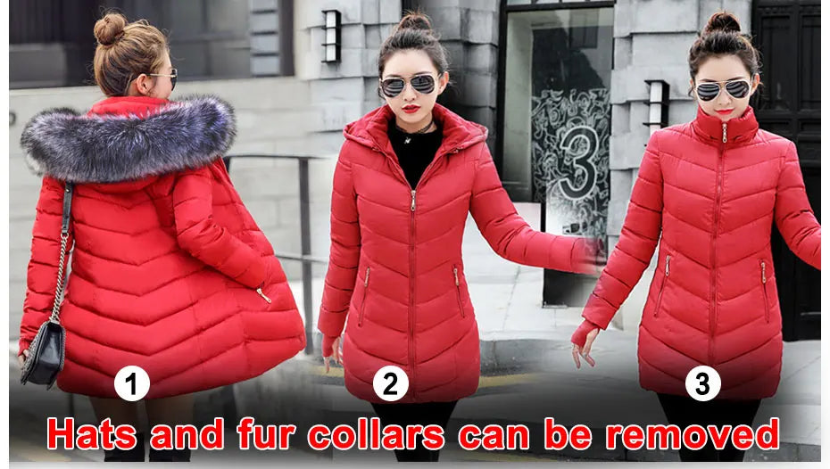 2025 nuovo modo di arrivo sottile giacca invernale da donna imbottito in cotone caldo addensare cappotto da donna cappotti lunghi Parka giacche da donna