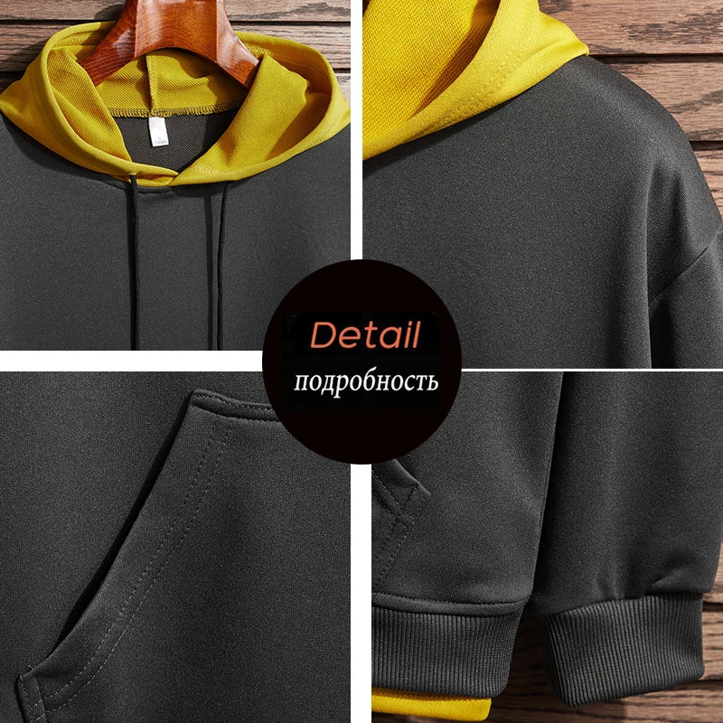 Nuovi uomini casual felpe con cappuccio felpe uomo primavera autunno tinta unita moda Harajuku streetwear felpe con cappuccio felpe top uomo