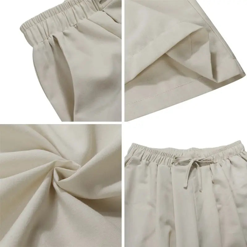 ZANZEA Pantaloni a gamba larga da donna eleganti Pantaloni autunnali Casual con coulisse Pantalon Palazzo Donna Elastico in vita Rapa oversize