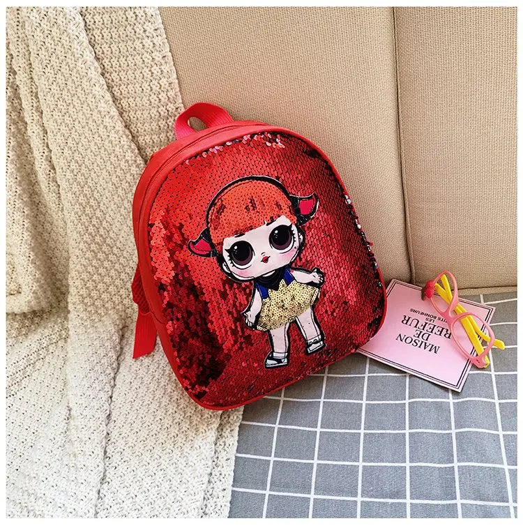 Borse zaino con paillettes per bambini carini 3-6 anni Borsa da scuola per bambini adorabili per asilo Moda Cartoon Borse per neonate Zaino
