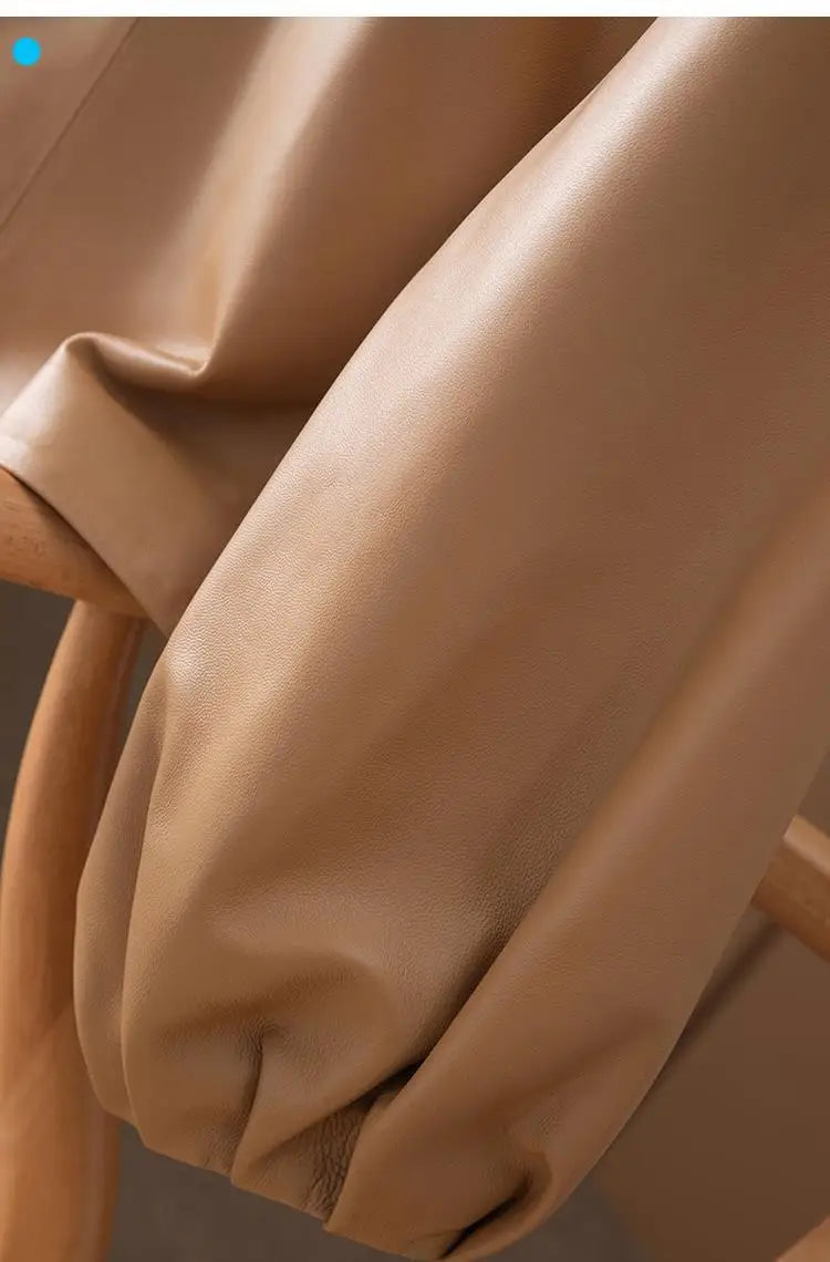 Giacche in pelle PU di alta qualità donna primavera autunno corto cappotto semplice giacca da donna femminile Femme
