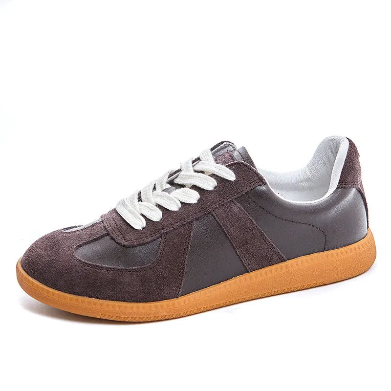 Dechun scarpe da donna in pelle retrò piccole scarpe bianche versatili nuovo tempo libero