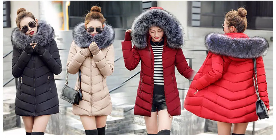 2025 nuovo modo di arrivo sottile giacca invernale da donna imbottito in cotone caldo addensare cappotto da donna cappotti lunghi Parka giacche da donna