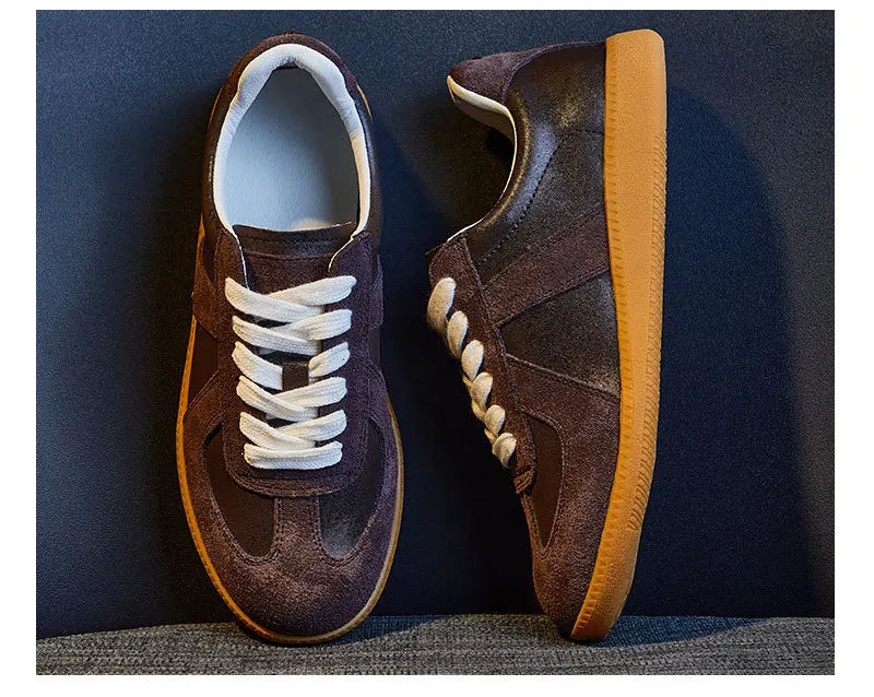 Dechun scarpe da donna in pelle retrò piccole scarpe bianche versatili nuovo tempo libero