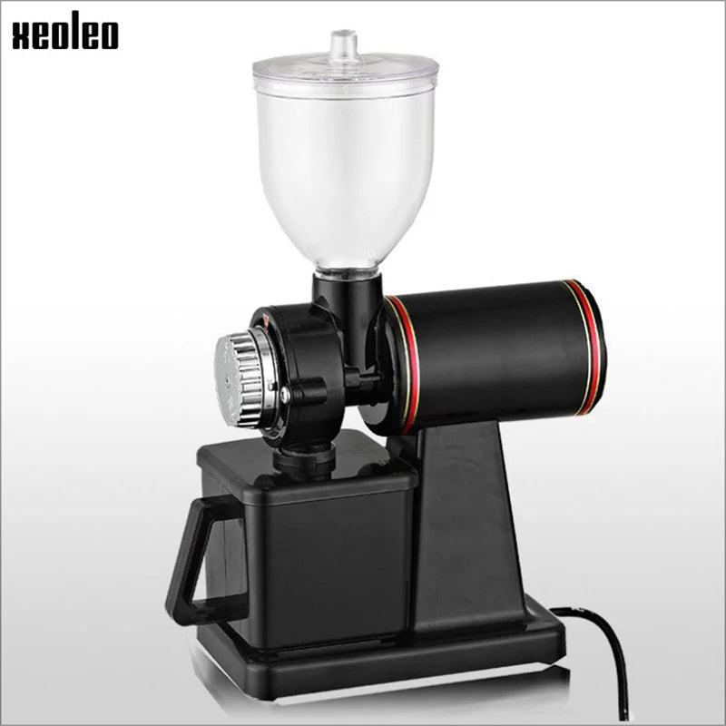 Xeoleo Electric Coffee Grinder 600N Coffee Mill Machine Coffee Bean Grinder Machine Flat Burrs Grinding Machine 100W Red/Black