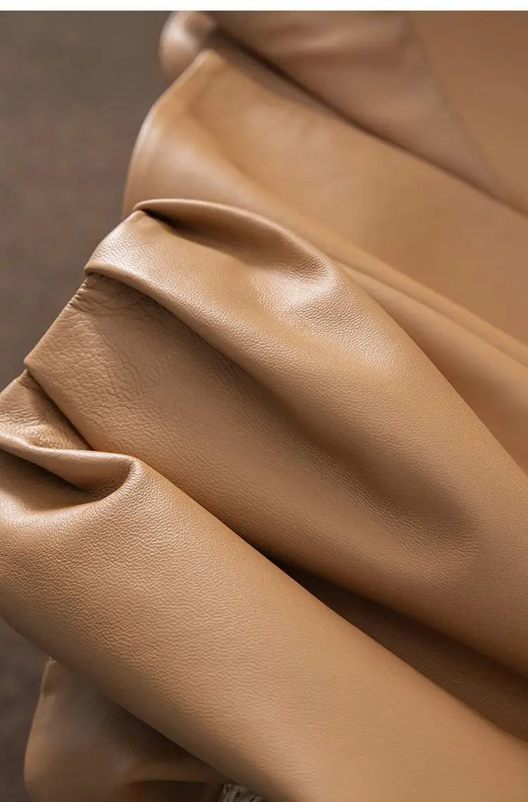 Giacche in pelle PU di alta qualità donna primavera autunno corto cappotto semplice giacca da donna femminile Femme