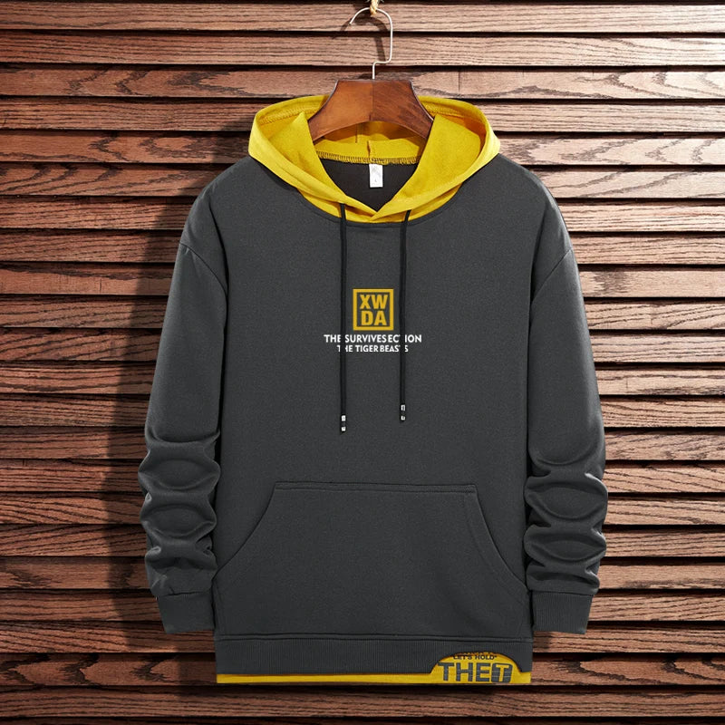 Nuovi uomini casual felpe con cappuccio felpe uomo primavera autunno tinta unita moda Harajuku streetwear felpe con cappuccio felpe top uomo
