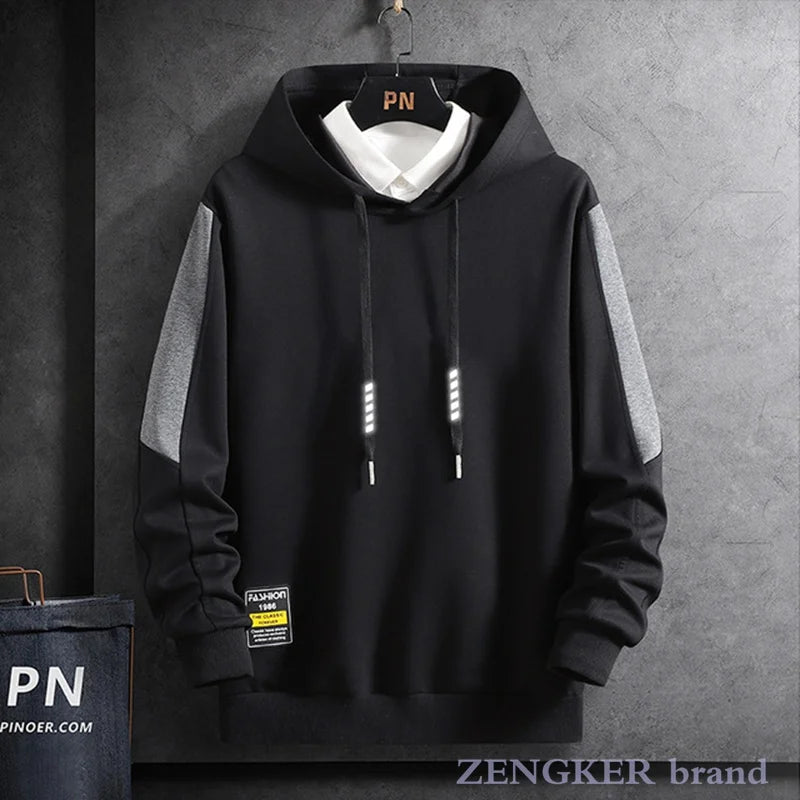 Felpe con cappuccio a maniche lunghe primavera autunno uomo taglie forti camicia a maniche lunghe girocollo sciolto tendenza giovanile )ionevole 9XL 10XL