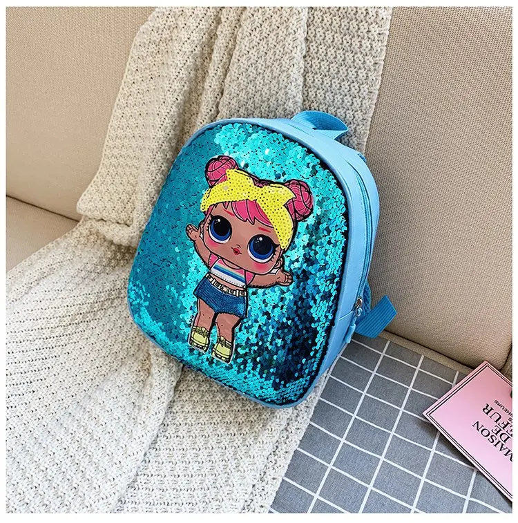 Borse zaino con paillettes per bambini carini 3-6 anni Borsa da scuola per bambini adorabili per asilo Moda Cartoon Borse per neonate Zaino