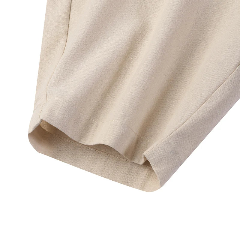 ZANZEA Estate Elastico In Vita Solido Pantaloni Donna Casual Pantaloni Larghi Elegante Allentato Gamba Larga Pantalon Vintage Cotone Rapa 2024