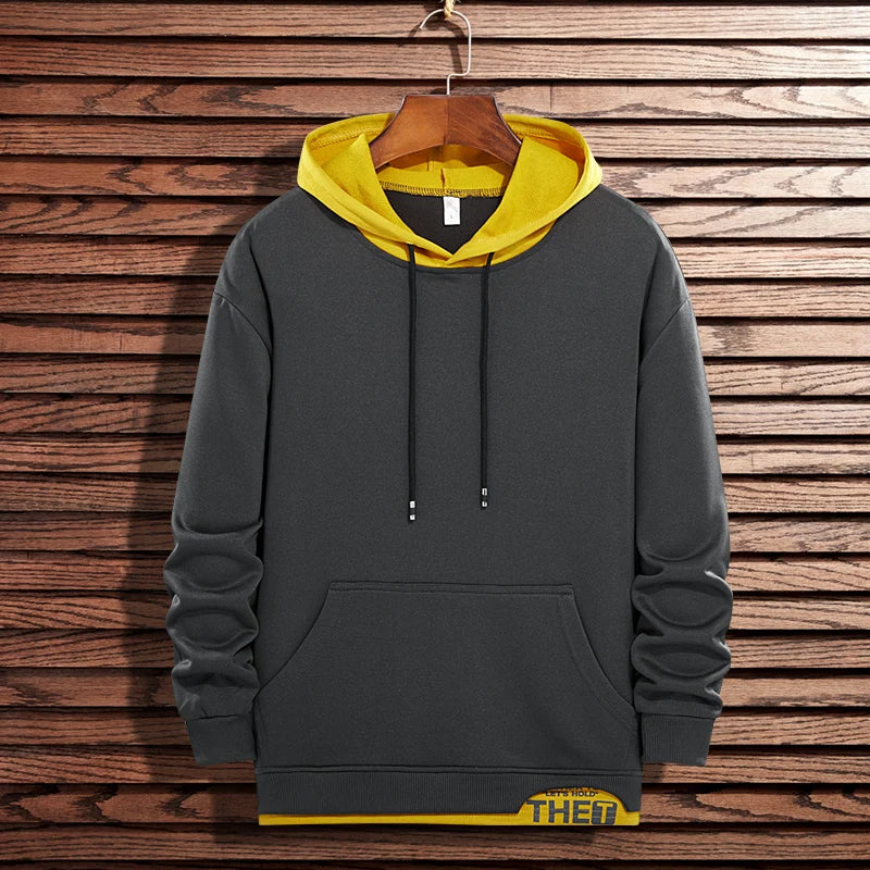 Nuovi uomini casual felpe con cappuccio felpe uomo primavera autunno tinta unita moda Harajuku streetwear felpe con cappuccio felpe top uomo