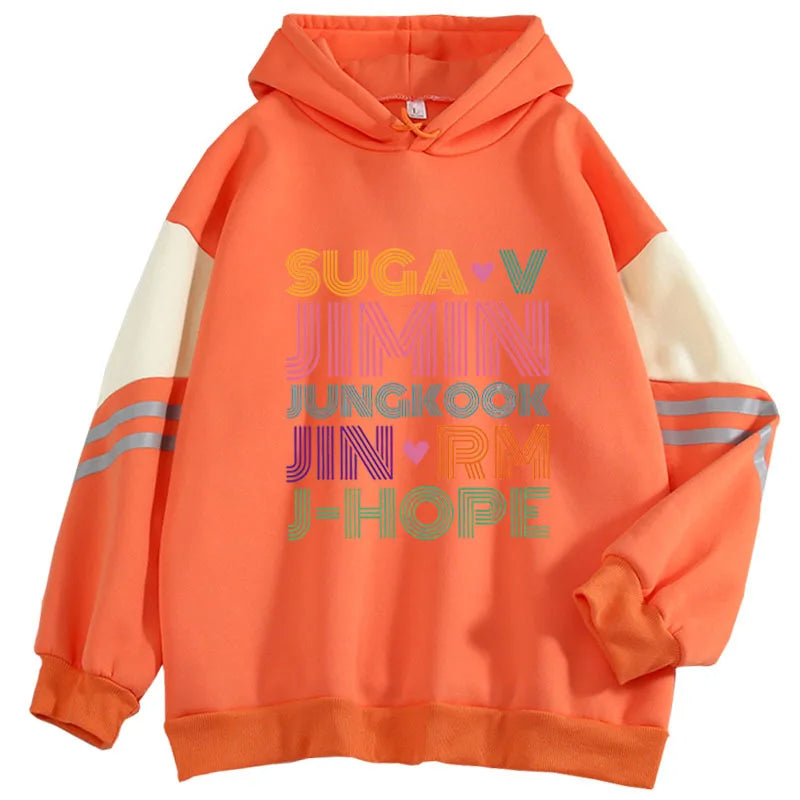 JIMIN JUNG KOOK J-HOPE JIN SUGA V RM Felpe con cappuccio Felpe da uomo/donna Moda Kpop Felpa con cappuccio JIMIN Abbigliamento