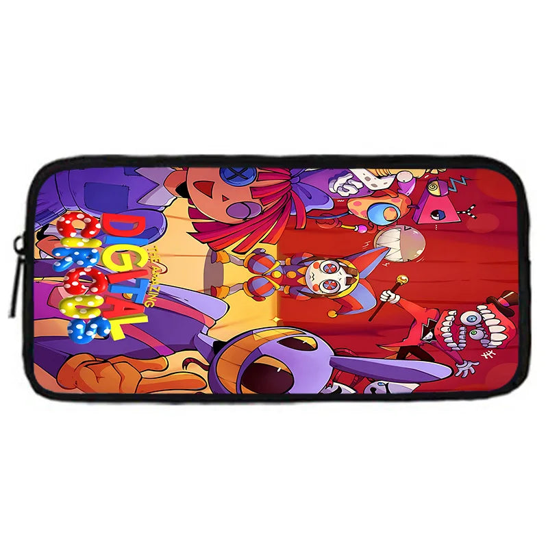 Zaino scolastico per bambini Cartoon A-AmazingS DigitalS Circus con borse per il pranzo, astucci, zaini scolastici per ragazzi e ragazze, miglior regalo