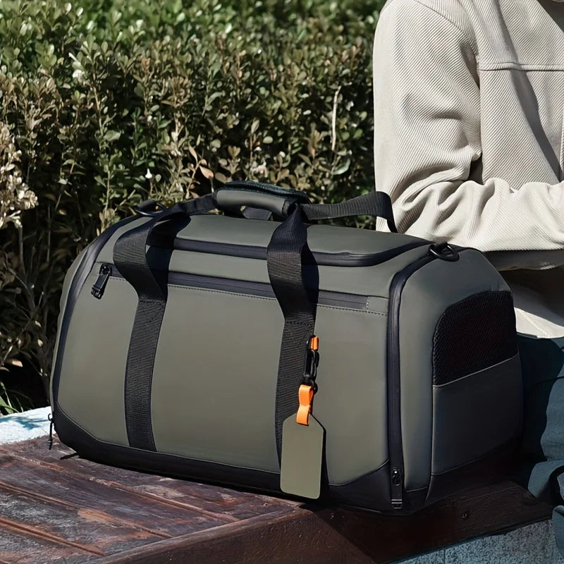 Borsa da Viaggio Grande Capacità per Uomo, Spaziosa Borsa Sportiva da Palestra con Scomparti Multipli, Borsone per Weekend e Pernottamenti