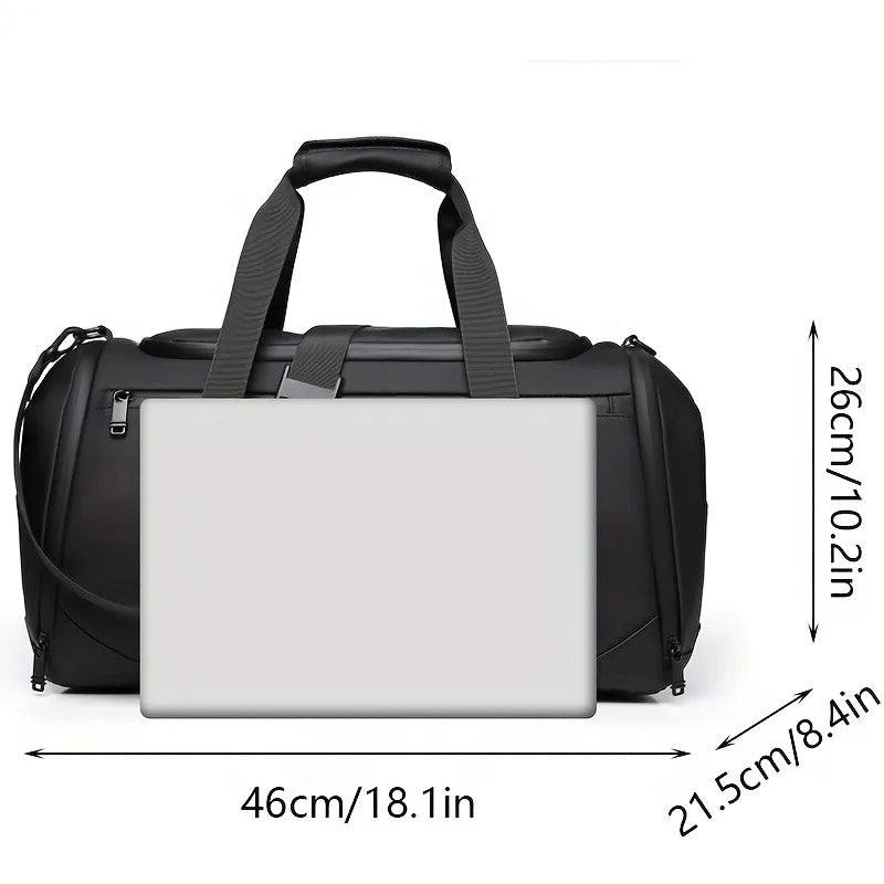 Borsa da Viaggio Grande Capacità per Uomo, Spaziosa Borsa Sportiva da Palestra con Scomparti Multipli, Borsone per Weekend e Pernottamenti