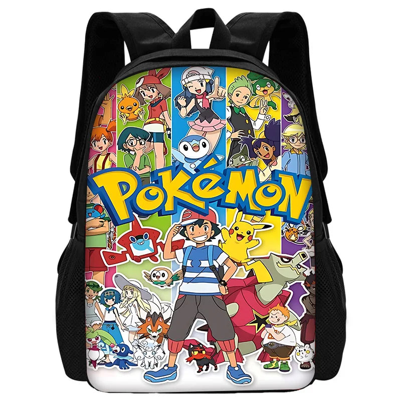 Zaino per la scuola per bambini con cartoni animati di Potdemiel, con borse per il pranzo, borse per matite, zaini per ragazzi e ragazze, P-PokéS, il miglior regalo