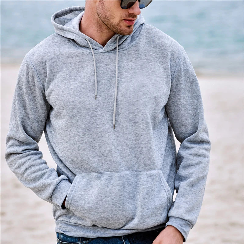 Felpe con cappuccio da uomo nuova primavera autunno felpe con cappuccio Casual felpe con cappuccio da uomo in tinta unita felpa con cappuccio maschile Casual Top 11 colori