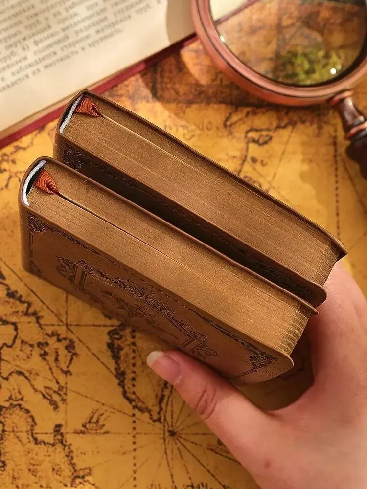 144 Sheets A6 Vintage PU Leather Journal Book Portable Lined Thick Paper Notebook Writing Diary Monthly Schedule Weekly Planner