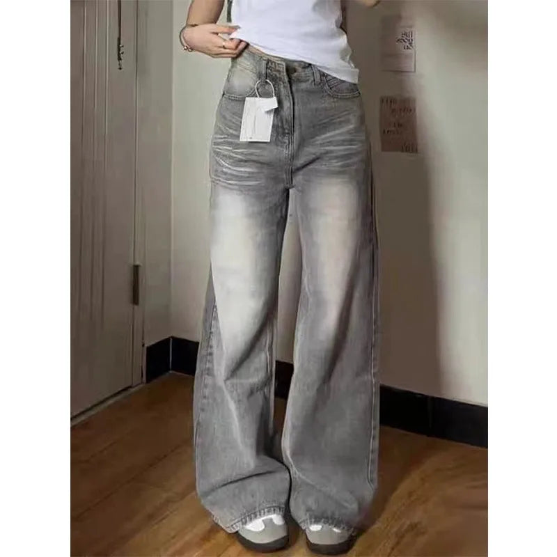 Y2k Vintage Baggy Jeans Donna Moda coreana Pantaloni in denim Harajuku Kpop Streetwear Pantaloni Japanese2000s Style Spring Jeans