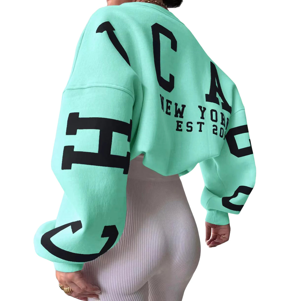 Combhasaki Y2K Grunge Pullover allentato da donna Felpe con stampa di lettere Top a maniche lunghe ispessiti casual Felpa con cappuccio autunnale Streetwear