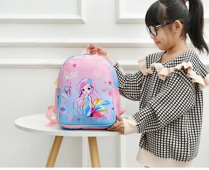 Nuovo zaino per bambini Cartoon simpatico unicorno sirena stampa zainetto asilo zainetto leggero