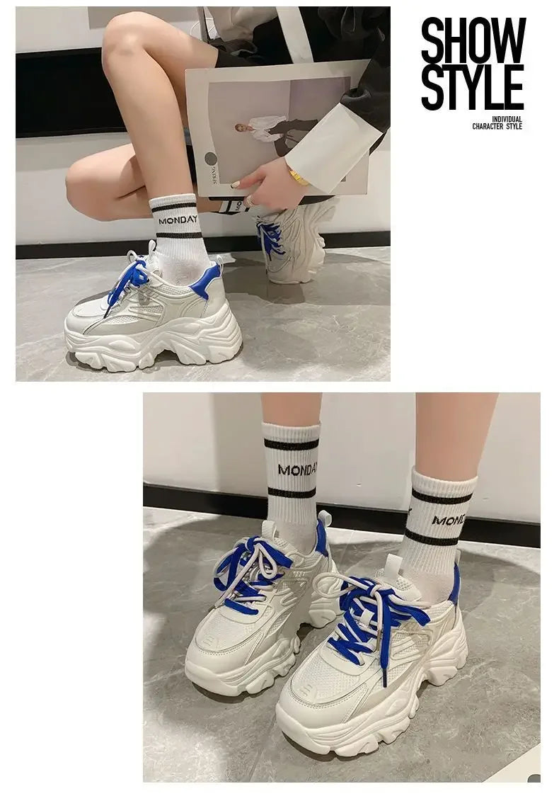 Calzature da donna con plateau High On scarpe da donna Daily Routine Light qualità coreana vulcanizzata a buon mercato per offerta elegante 39
