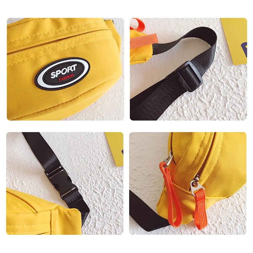 Borsa da petto per bambini carina di nuova moda Borsa a tracolla con tracolla monospalla Borsa diagonale in tela Borsa con cerniera per ragazza e ragazzo Portamonete