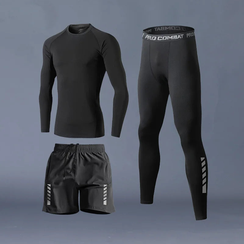 Abbigliamento fitness T-shirt ad asciugatura rapida in seta di ghiaccio Tuta da uomo Manica corta Abbigliamento sportivo da corsa Pantaloncini Tuta Set da allenamento sportivo da palestra