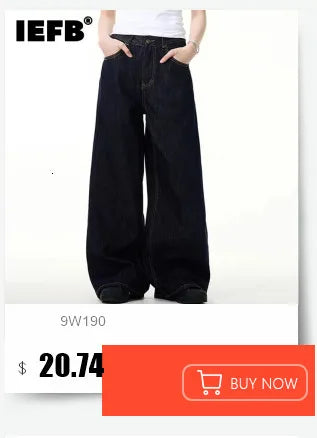 IEFB Pantaloni in denim da uomo estivi Vecchio blu lavato Jeans maschili Dritto Casual da uomo Pantaloni larghi a gamba larga Nuova moda 9C354