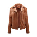 2026 Giacca in ecopelle da donna di nuova moda, cappotto casual in PU con cerniera primavera autunno, capispalla da motociclista femminile abbigliamento da donna S-XXXL
