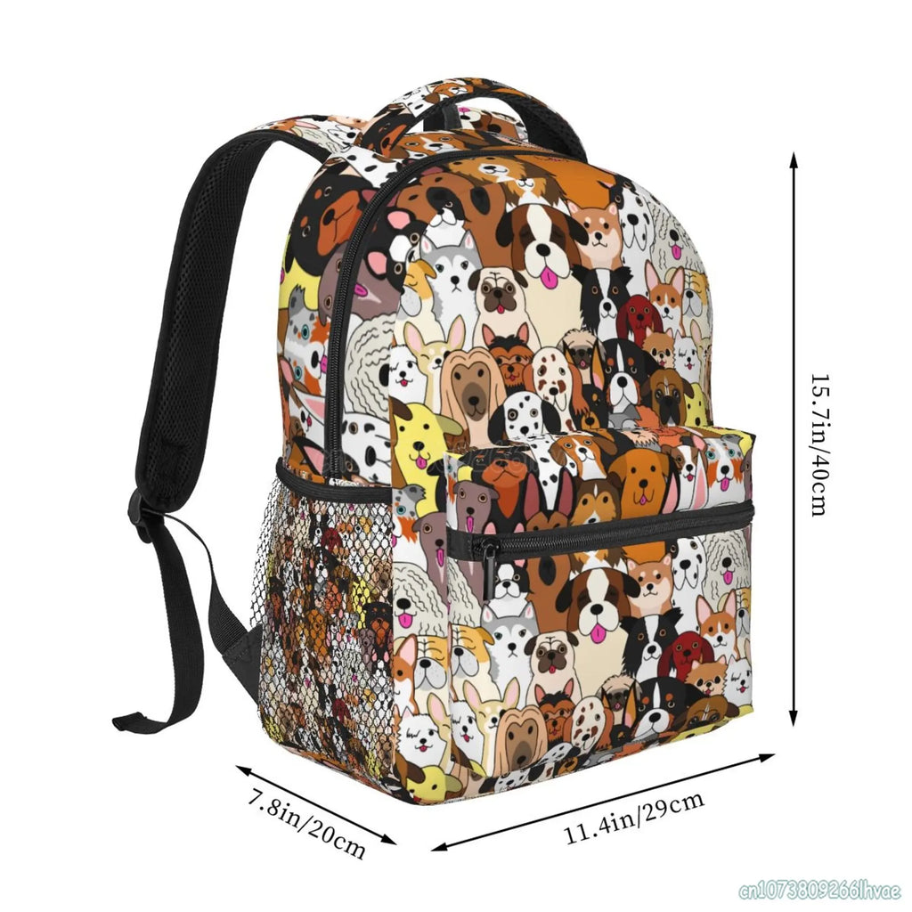 Zaino per cani dei cartoni animati zaino per libri carino zaini per la scuola divertenti borsa per Laptop leggera da viaggio escursionismo zaino impermeabile