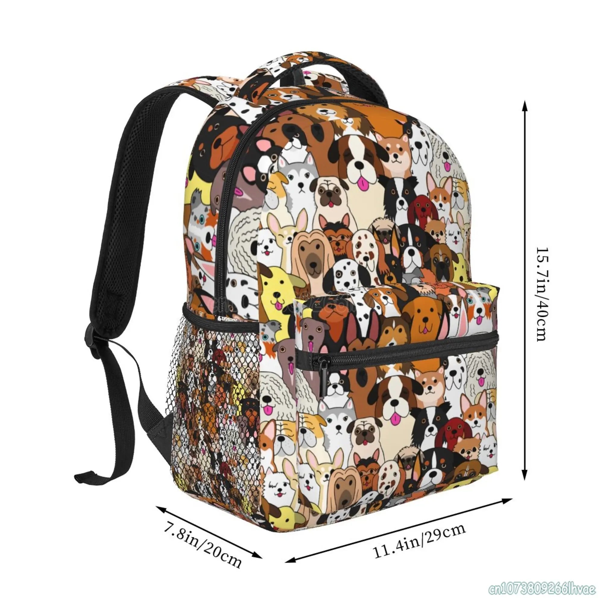 Zaino per cani dei cartoni animati zaino per libri carino zaini per la scuola divertenti borsa per Laptop leggera da viaggio escursionismo zaino impermeabile