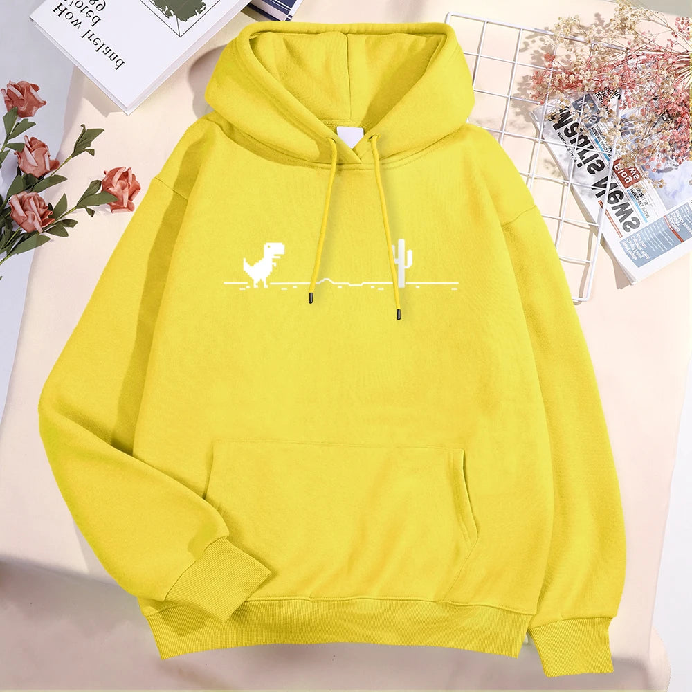 Felpa con cappuccio da piccolo dinosauro per malfunzione di rete uomo donna nuova felpa con cappuccio pullover addensata felpa con tasca carina autunno caldo felpa con cappuccio O-Nec