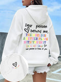 Caro persona dietro la felpa con cappuccio da donna lettere colorate caldo pile donna felpa con cappuccio fodera in pelliccia felpe con cappuccio primavera autunno Y2K top casual