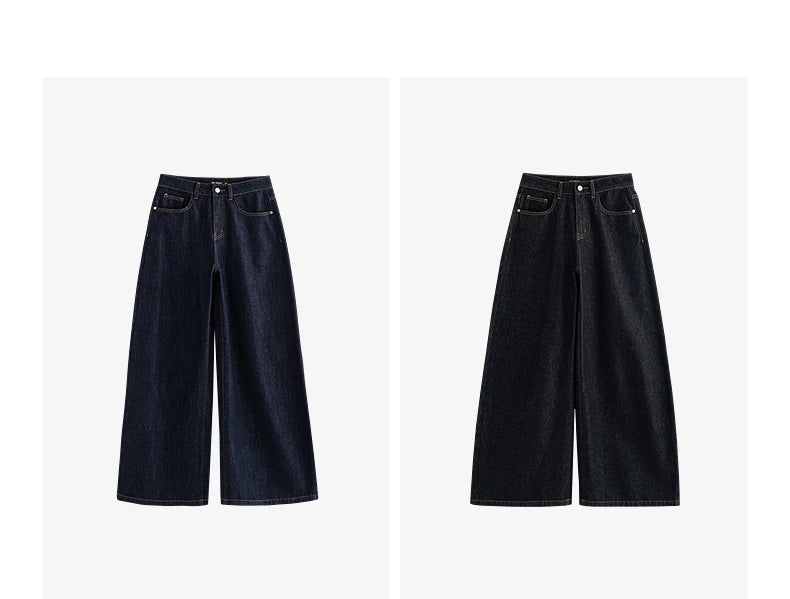 TOYOUTH Jeans denim da donna 2025 Autunno Nuovi pantaloni larghi a banana curvi larghi