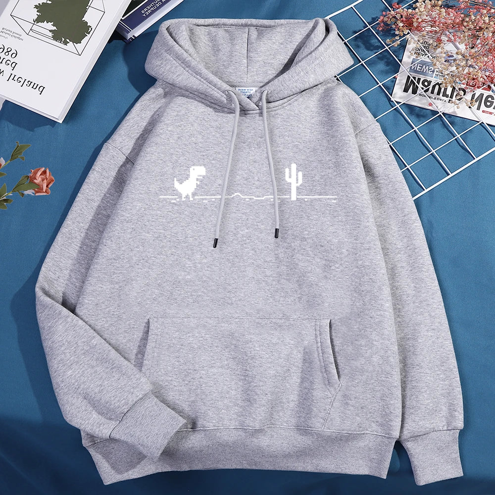 Felpa con cappuccio da piccolo dinosauro per malfunzione di rete uomo donna nuova felpa con cappuccio pullover addensata felpa con tasca carina autunno caldo felpa con cappuccio O-Nec