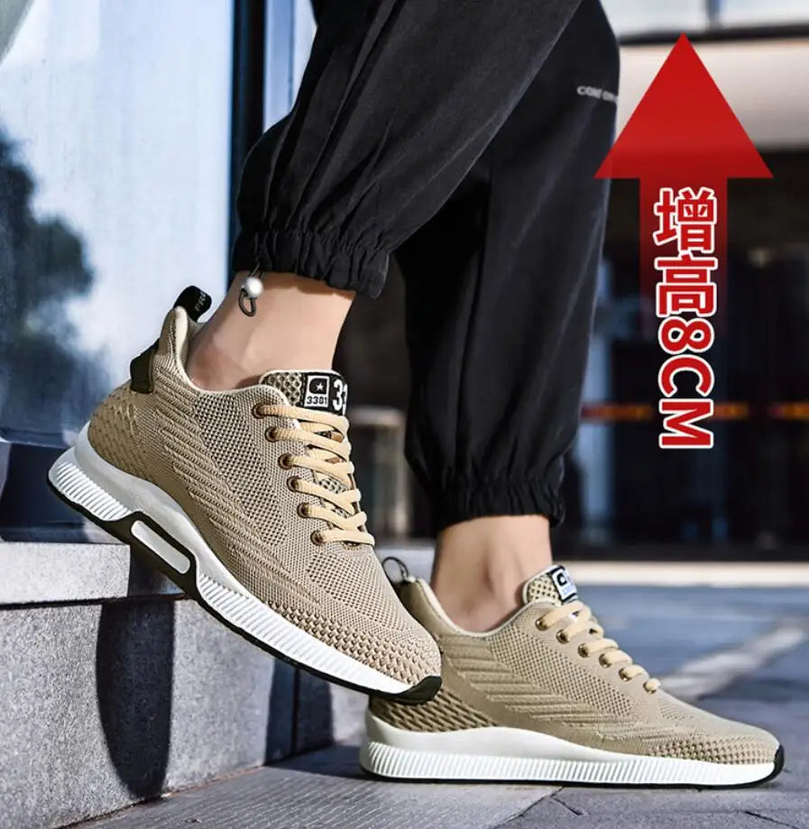 Nuove Sneakers da Uomo con Rialzo Interno, Scarpe Sportive Traspiranti in Mesh per Aumentare l'Altezza (6CM, 8CM)