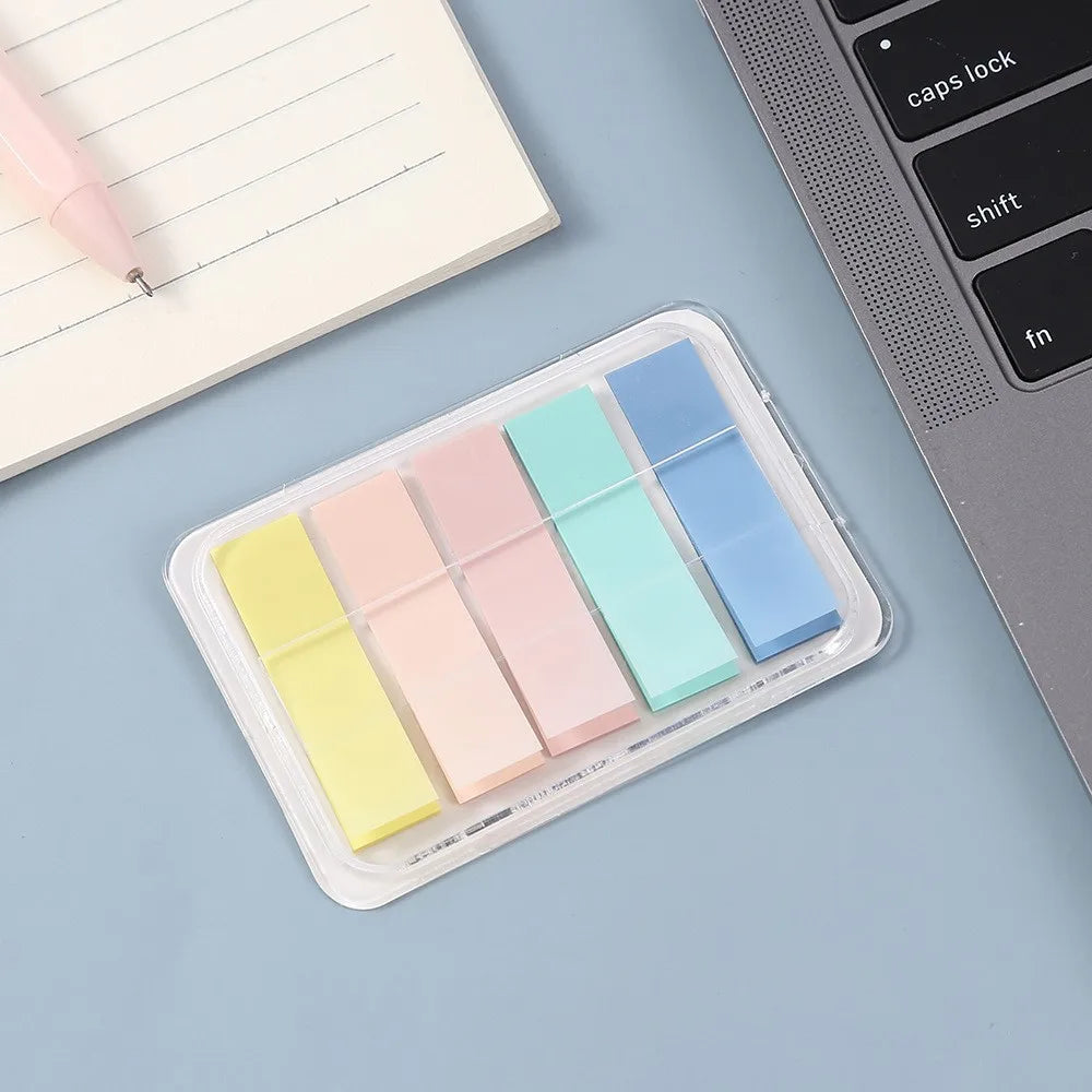 Box Transparent Fluorescent Index Tabs Pet Classification Flags Sticky Note for Page Marker Planner Stickers