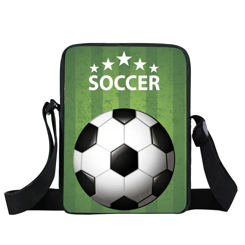 Cool Footbally / Soccerly Print Messenger Bag ragazze ragazzi borse borsa a tracolla per bambini da viaggio borse a tracolla per bambini
