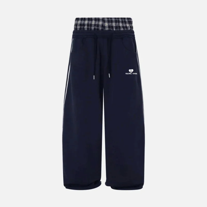 Set da due pezzi vestibilità ampia stile college retrò americano con pantaloni da bagno finti con doppia testa a doppia vita per il tempo libero sportivo Moda 2025
