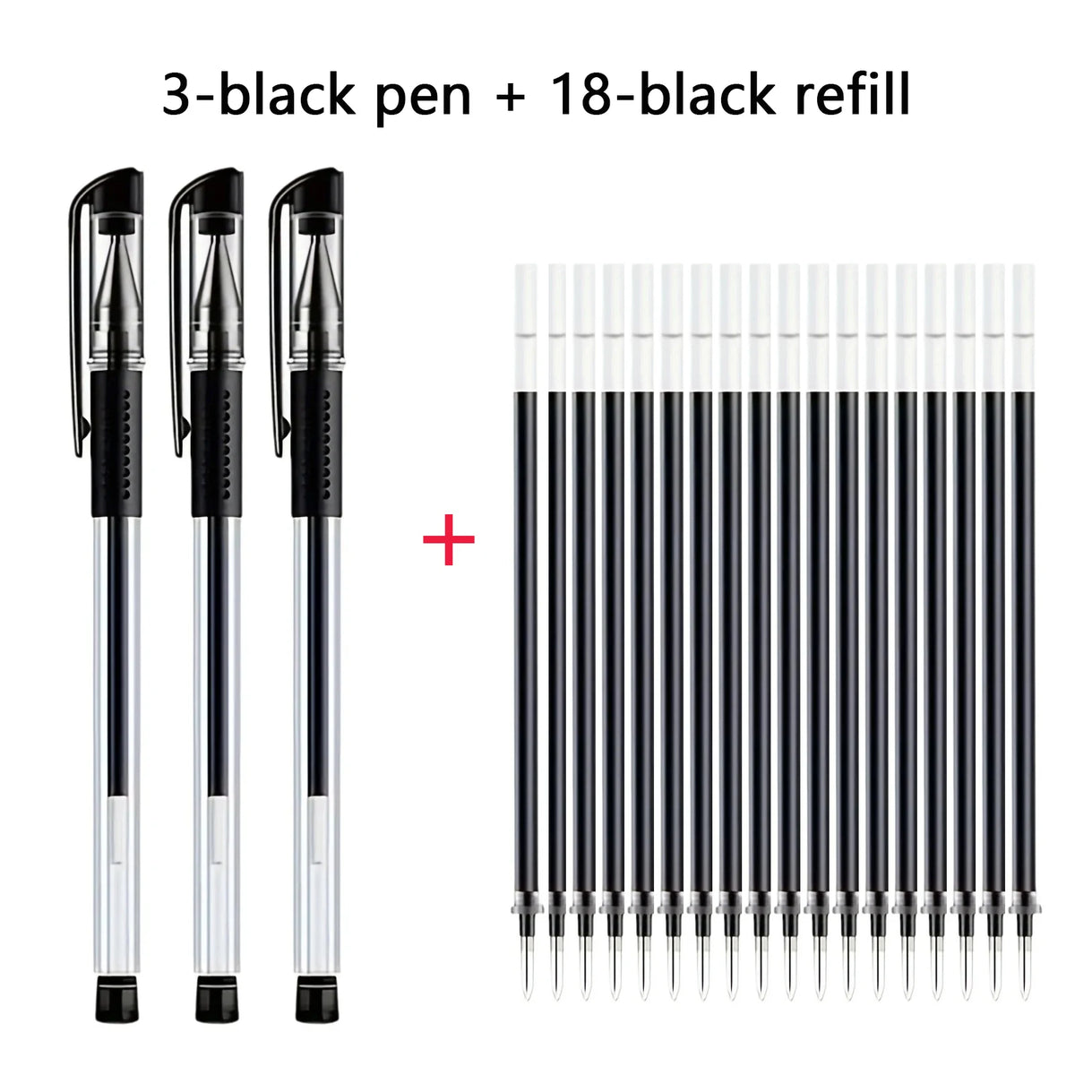Gel Pen Set School Supplies Black Blue Red Ink,Bullet Tip 0.5mm,Ballpoint Pen Kawaii Pen Writing Tool School Office Stationery