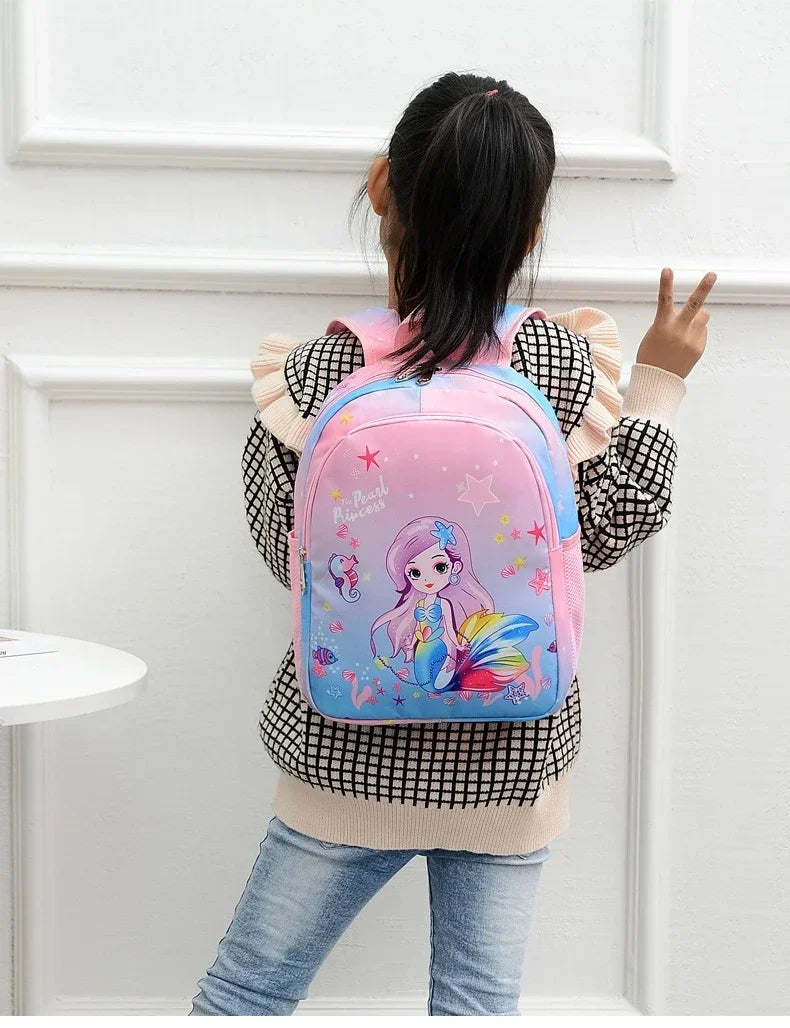 Nuovo zaino per bambini Cartoon simpatico unicorno sirena stampa zainetto asilo zainetto leggero