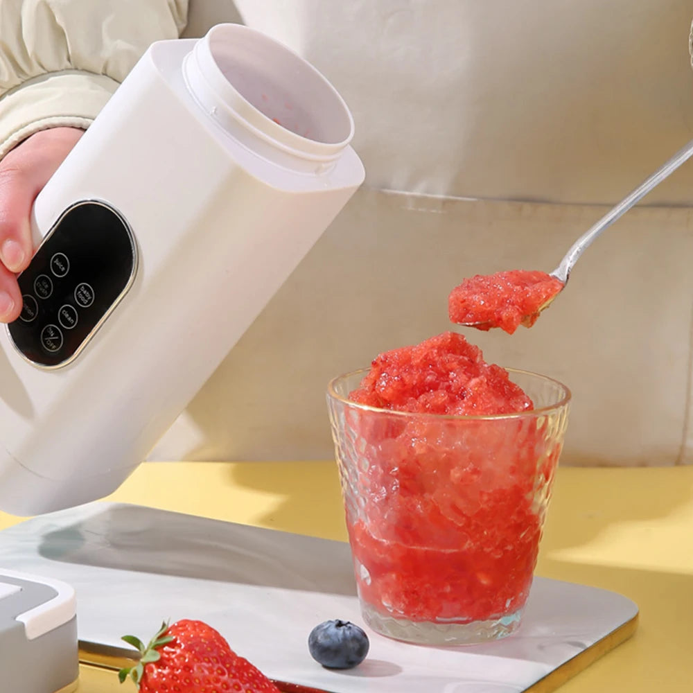 Electric Juicer Cup 2 Cups For Travel 6 Blades Portable Juicer Mixer Usb Charge Fresh Fruit Juice Personal Blender Smoothie