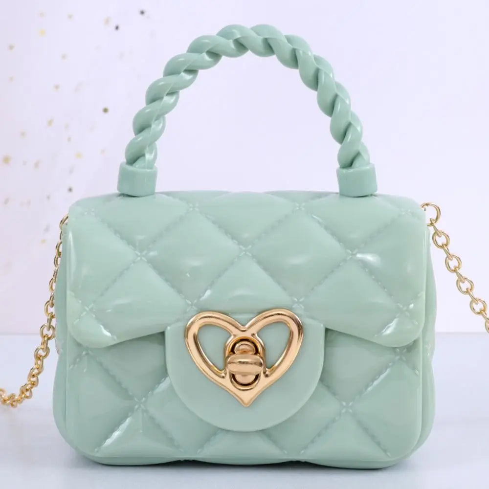Moda bambini borse a tracolla in pelle PU borse a tracolla a cuore per ragazze bambini Mini portamonete borsa di gelatina borsa per bambini regali