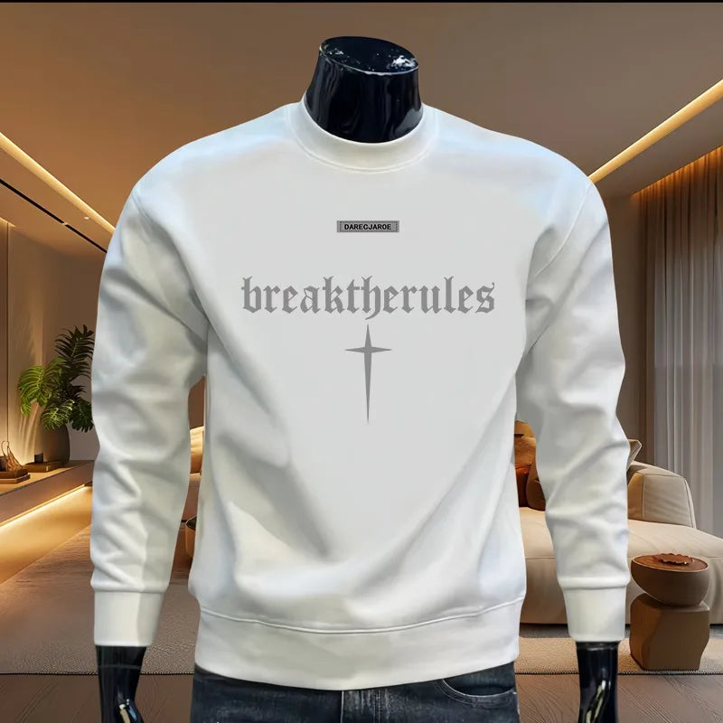 Nuovi Uomini di Autunno Grafica Felpe Con Cappuccio Manica Lunga T-Shirt di Cotone Hip Hop Magliette di Grandi Dimensioni Sport Top S-5XL Abbigliamento Uomo 2024